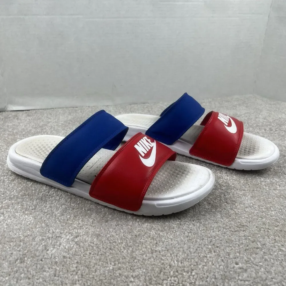 Nike Flip Flops Size 11-Represent USA-Slides Sandals USA Red/White/Blue
